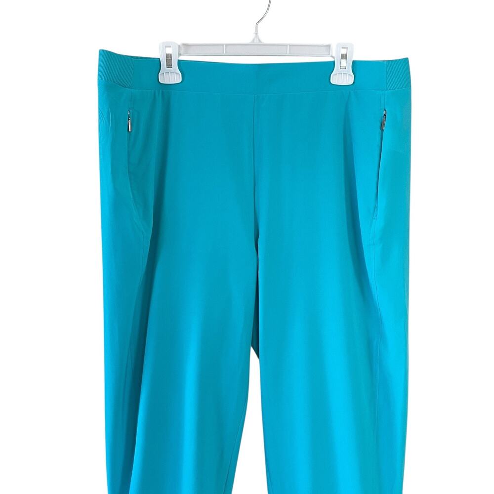 CHICO'S Women's Size XL Teal Zip Jacket Pants Comfort Loungewear Tracksuit Set - Picture 7 of 13